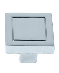 Cosmo 7/8-Inch Square Knob in Polished Chrome