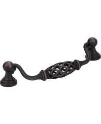 Tuscany 5" Centers Bird Cage Pull with Backplates in Brushed Oil Rubbed Bronze