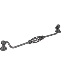 Tuscany 8 13/16" Centers Bird Cage Pull with Backplates in Gun Metal