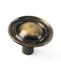 Classic Traditions Ambassador Knob 1 1/4-Inch in Antique Brass