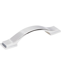 Mirada 3 3/4" Centers Strap Pull in Polished Chrome