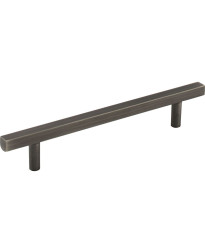 128 mm Center-to-Center Brushed Pewter Square Dominique Cabinet Bar Pull