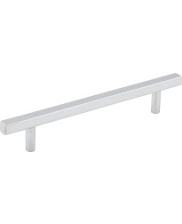 128 mm Center-to-Center Polished Chrome Square Dominique Cabinet Bar Pull
