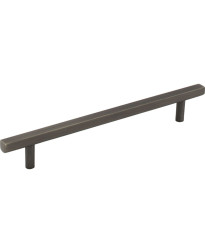 160 mm Center-to-Center Brushed Pewter Square Dominique Cabinet Bar Pull