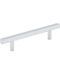 96 mm Center-to-Center Polished Chrome Square Dominique Cabinet Bar Pull