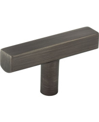 2-1/4" Brushed Pewter Dominique Cabinet "T" Knob