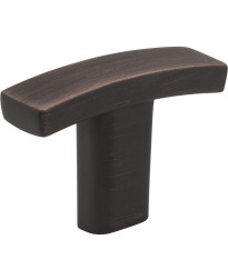 1-1/2" Overall Length Brushed Oil Rubbed Bronze Square Thatcher Cabinet "T" Knob