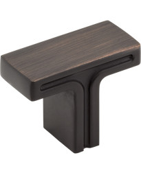 Anwick 1 3/8" Overall Length Rectangle Cabinet Knob in Brushed Oil Rubbed Bronze