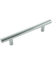 Steel T-Bar Pull - Polished Chrome - 96mm