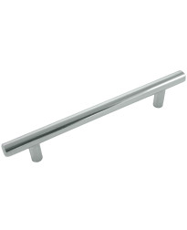 Steel T-Bar Pull - Polished Chrome - 128mm