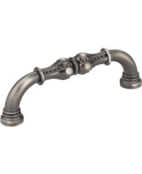 Prestige 3 3/4" Centers Beaded Pull in Brushed Pewter
