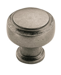 Highland Ridge 1-3/16 in (30 mm) Diameter Aged Pewter Cabinet Knob