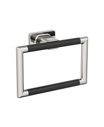 Esquire Polished Nickel/Black Bronze Contemporary 5-1/4 in (133 mm) Length Towel Ring