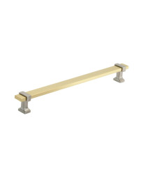 Overton 8-13/16 in (224 mm) Center-to-Center Brushed Gold/Satin Nickel Cabinet Pull
