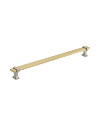 Overton 11-5/16 in (288 mm) Center-to-Center Brushed Gold/Satin Nickel Cabinet Pull