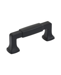 Stature 3 in (76 mm) Center-to-Center Matte Black Cabinet Pull