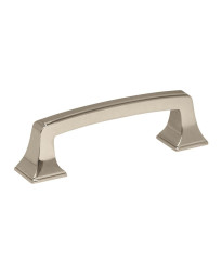 Mulholland 3 inch (76mm) Center-to-Center Polished Nickel Cabinet Pull