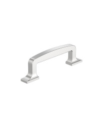 Westerly 3 inch (76mm) Center-to-Center Polished Chrome Cabinet Pull