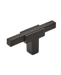 Urbanite 2-5/8 in (67 mm) Length Matte Black/Matte Black Cabinet Knob
