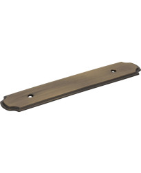 Backplates 3 3/4" Centers Plain Handle Backplate in Antique Brushed Satin Brass