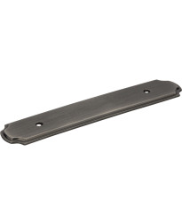 Backplates 3 3/4" Centers Plain Handle Backplate in Brushed Black Nickel