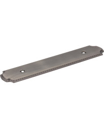 Backplates 3 3/4" Centers Handle Backplate with Rope Detail in Brushed Pewter