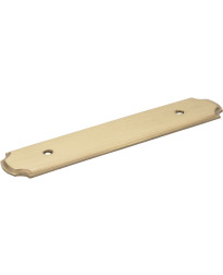 Backplates 3 3/4" Centers Plain Handle Backplate in Satin Brass
