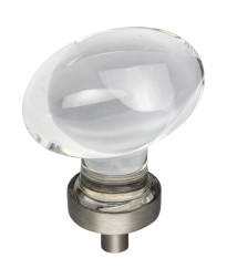 Harlow 1-5/8" Glass Cabinet Knob in Brushed Pewter