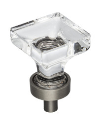 Harlow 1" Glass Cabinet Knob in Brushed Pewter