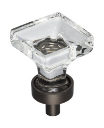 Harlow 1" Glass Cabinet Knob in Brushed Oil Rubbed Bronze