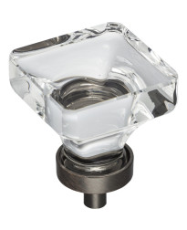 Harlow 1-3/8" Glass Cabinet Knob in Brushed Oil Rubbed Bronze