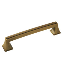 Mulholland 5-1/16 in (128 mm) Center-to-Center Gilded Bronze Cabinet Pull