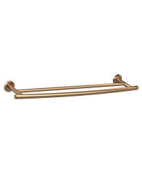 Arrondi 24 in (610 mm) Double Towel Bar in Brushed Bronze/Golden Champagne