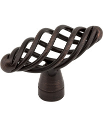 Zurich 2" Twisted Iron Knob in Brushed Oil Rubbed Bronze