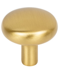 Loxley 1-1/4" Mushroom Knob in Brushed Gold