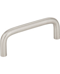 Torino 3" Centers Steel Wire Pull in Stainless Steel