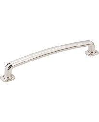 Belcastel 6 1/4" Centers Forged Look Flat Bottom Pull in Polished Nickel