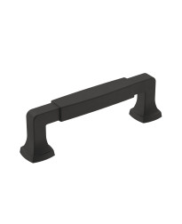 Stature 3-3/4 in (96 mm) Center-to-Center Matte Black Cabinet Pull