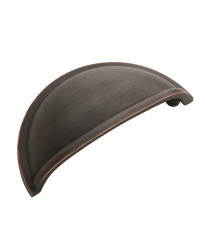 Cup Pulls 3 in (76 mm) Center-to-Center Oil-Rubbed Bronze Cabinet Cup Pull
