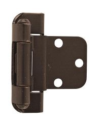 3/8in (10 mm) Inset Self-Closing, Partial Wrap Oil-Rubbed Bronze Hinge - 2 Pack