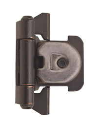 1/4 in (6 mm) Overlay Double Demountable Oil-Rubbed Bronze Hinge - 2 Pack