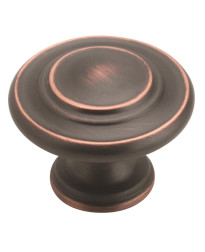 Inspirations 1-5/16 in (33 mm) Diameter Oil-Rubbed Bronze Cabinet Knob - 10 Pack