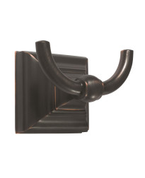 Markham Double Prong Robe Hook in Oil-Rubbed Bronze