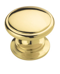 Allison Value 1-1/4 in (32 mm) Diameter Polished Brass Cabinet Knob