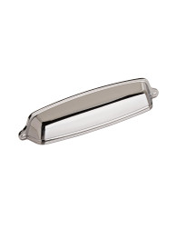 Stature 5-1/16 in (128 mm) Center-to-Center Polished Chrome Cabinet Cup Pull - 10 Pack