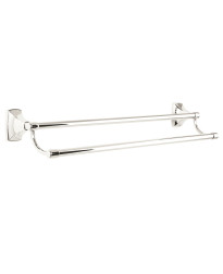 Clarendon 24 in (610 mm) Double Towel Bar in Polished Chrome