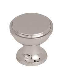 Westerly 1-3/16 in (30 mm) Diameter Polished Nickel Cabinet Knob