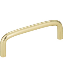Torino 3 1/2" Centers Steel Wire Pull in Polished Brass