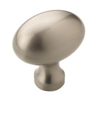 Vaile 1-3/8 in (35 mm) Length Satin Nickel Cabinet Knob - 10 Pack