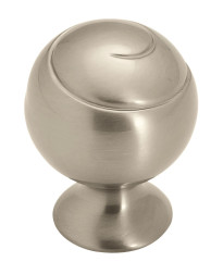 Swirl'Z 1-1/8 in (29 mm) Diameter Satin Nickel Cabinet Knob